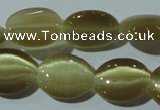 CCT671 15 inches 8*10mm oval cats eye beads wholesale