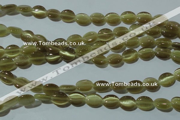 CCT671 15 inches 8*10mm oval cats eye beads wholesale