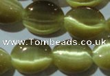 CCT673 15 inches 8*10mm oval cats eye beads wholesale