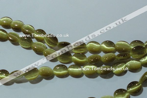 CCT673 15 inches 8*10mm oval cats eye beads wholesale