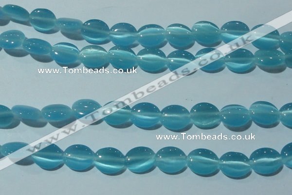 CCT677 15 inches 8*10mm oval cats eye beads wholesale