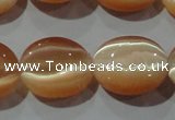 CCT696 15 inches 10*12mm oval cats eye beads wholesale