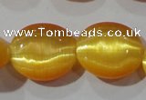 CCT697 15 inches 10*12mm oval cats eye beads wholesale