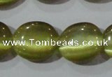 CCT699 15 inches 10*12mm oval cats eye beads wholesale