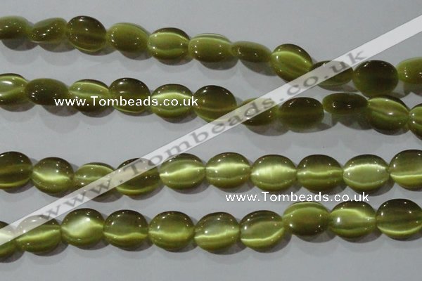 CCT699 15 inches 10*12mm oval cats eye beads wholesale