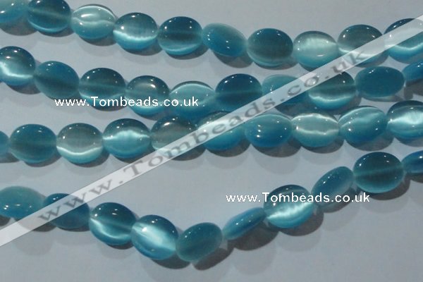 CCT701 15 inches 10*12mm oval cats eye beads wholesale