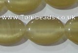 CCT723 15 inches 10*14mm oval cats eye beads wholesale