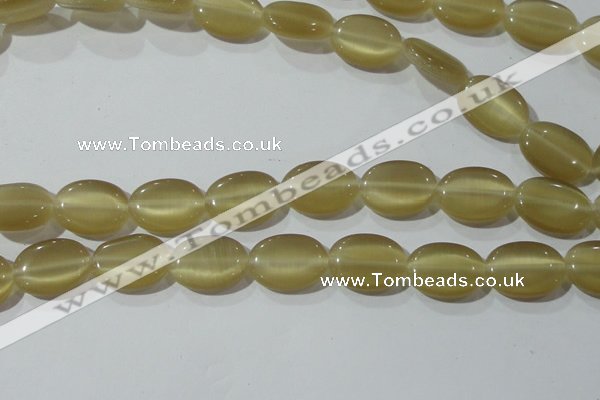 CCT723 15 inches 10*14mm oval cats eye beads wholesale