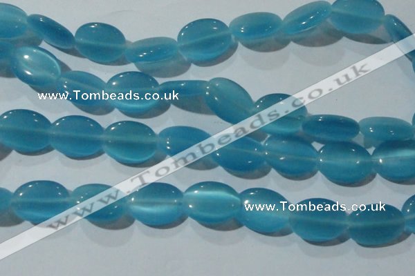 CCT752 15 inches 11*15mm oval cats eye beads wholesale