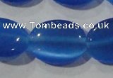 CCT753 15 inches 11*15mm oval cats eye beads wholesale