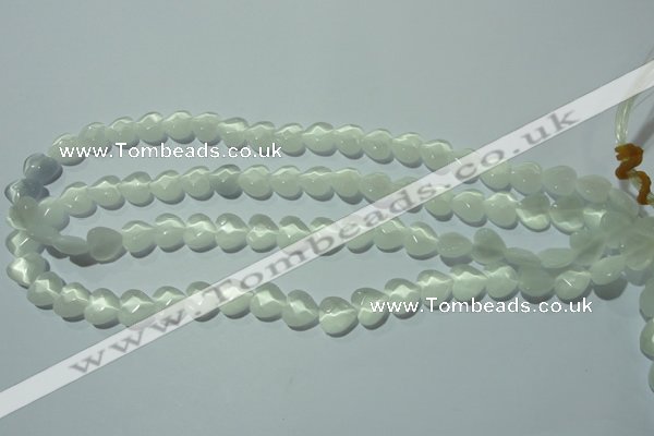 CCT960 15 inches 10*10mm faceted heart cats eye beads wholesale