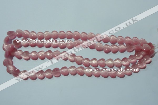 CCT962 15 inches 10*10mm faceted heart cats eye beads wholesale