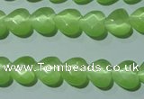 CCT965 15 inches 10*10mm faceted heart cats eye beads wholesale