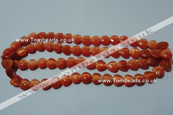 CCT971 15 inches 12*12mm faceted heart cats eye beads wholesale