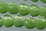 CCT972 15 inches 12*12mm faceted heart cats eye beads wholesale