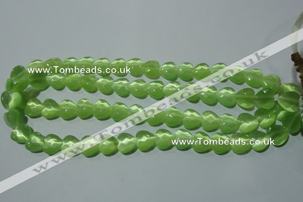 CCT972 15 inches 12*12mm faceted heart cats eye beads wholesale