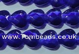 CCT974 15 inches 12*12mm faceted heart cats eye beads wholesale