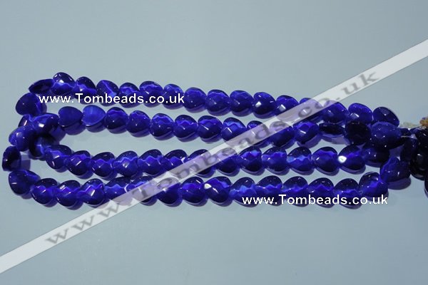 CCT974 15 inches 12*12mm faceted heart cats eye beads wholesale