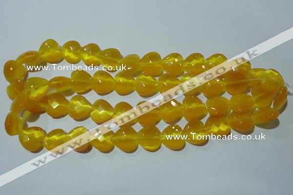 CCT986 15 inches 16*16mm faceted heart cats eye beads wholesale