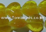 CCT991 15 inches 18*18mm faceted heart cats eye beads wholesale