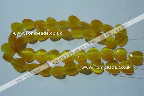 CCT991 15 inches 18*18mm faceted heart cats eye beads wholesale