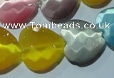 CCT992 15 inches 18*18mm faceted heart cats eye beads wholesale