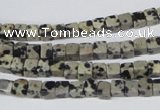 CCU04 15.5 inches 4*4mm cube dalmatian jasper beads wholesale