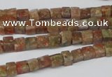 CCU05 15.5 inches 4*4mm cube New unakite beads wholesale