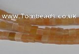 CCU08 15.5 inches 4*4mm cube pink aventurine beads wholesale