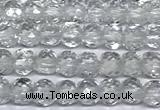 CCU1000 15 inches 4mm faceted cube white crystal beads