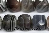 CCU1058 15 inches 8mm faceted cube botswana agate beads