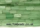CCU1087 15 inches 2*4mm cuboid green aventurine jade beads