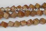 CCU110 15.5 inches 6*6mm cube grain stone beads wholesale