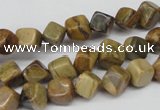 CCU111 15.5 inches 6*6mm cube silver leaf jasper beads wholesale