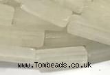 CCU1130 15 inches 4*13mm cuboid white jade beads