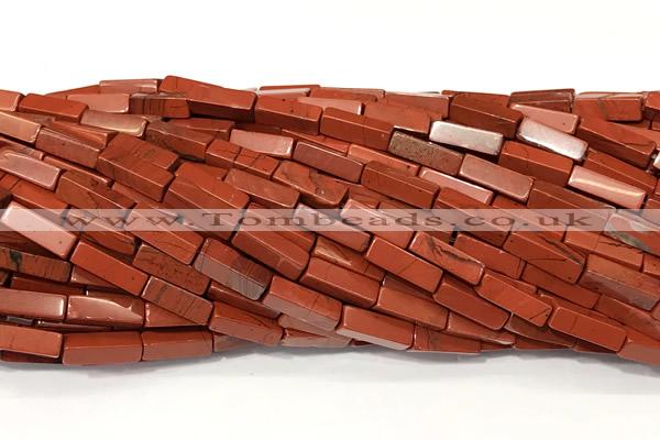 CCU1160 15 inches 4*13mm cuboid red jasper beads