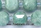 CCU1290 15 inches 9mm - 10mm faceted cube amazonite beads