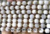 CCU1395 15 inches 6mm - 7mm faceted cube white crazy lace agate beads