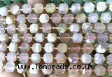 CCU1397 15 inches 6mm - 7mm faceted cube sakura agate beads