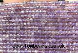 CCU1602 15 inches 2.5mm faceted cube light amethyst beads
