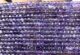CCU1603 15 inches 2.5mm faceted cube amethyst gemstone beads
