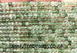 CCU1607 15 inches 2.5mm faceted cube green strawberry quartz beads