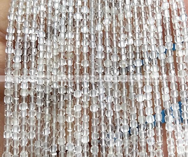 CCU1618 15 inches 2.5mm faceted cube topaz quartz beads