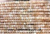 CCU1633 15 inches 2.5mm faceted cube sunstone gemstone beads