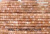 CCU1634 15 inches 2.5mm faceted cube golden sunstone beads