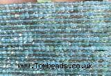 CCU1653 15 inches 2.5mm faceted cube blue apatite beads