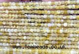 CCU1673 15 inches 2.5mm faceted cube yellow opal gemstone beads