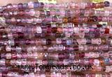 CCU1675 15 inches 2.5mm faceted cube pink spinel gemstone beads