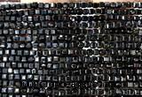 CCU1676 15 inches 2.5mm faceted cube black spinel gemstone beads