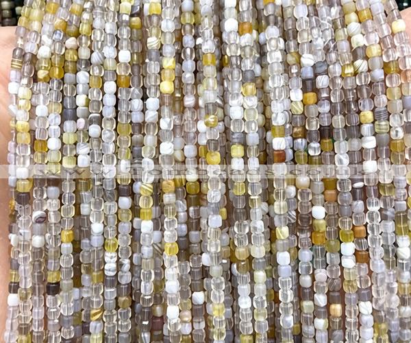 CCU1695 15 inches 2.5mm faceted cube Botswana agate beads